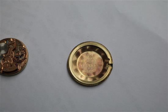 A ladys 9ct gold Omega manual wind wrist watch, on 9ct gold bracelet.